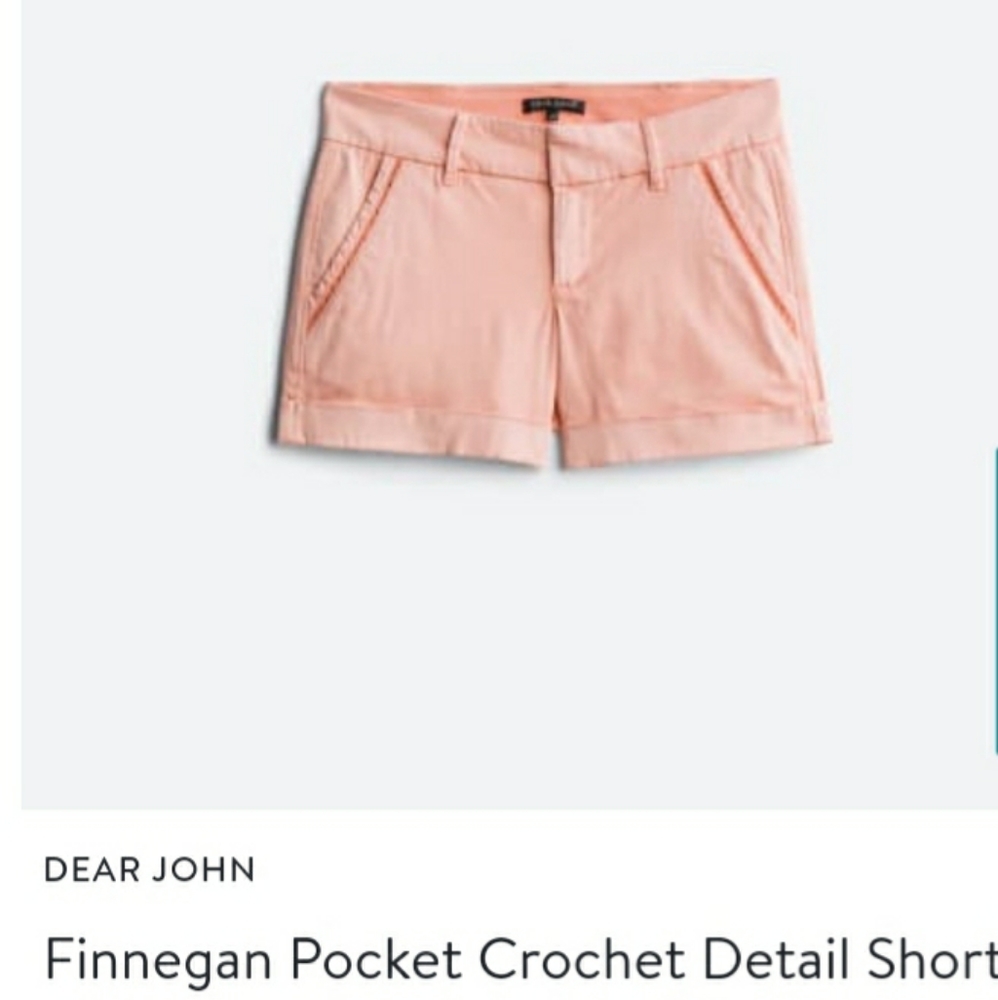 Dear John Finnega Shorts Peach Pink Croche…